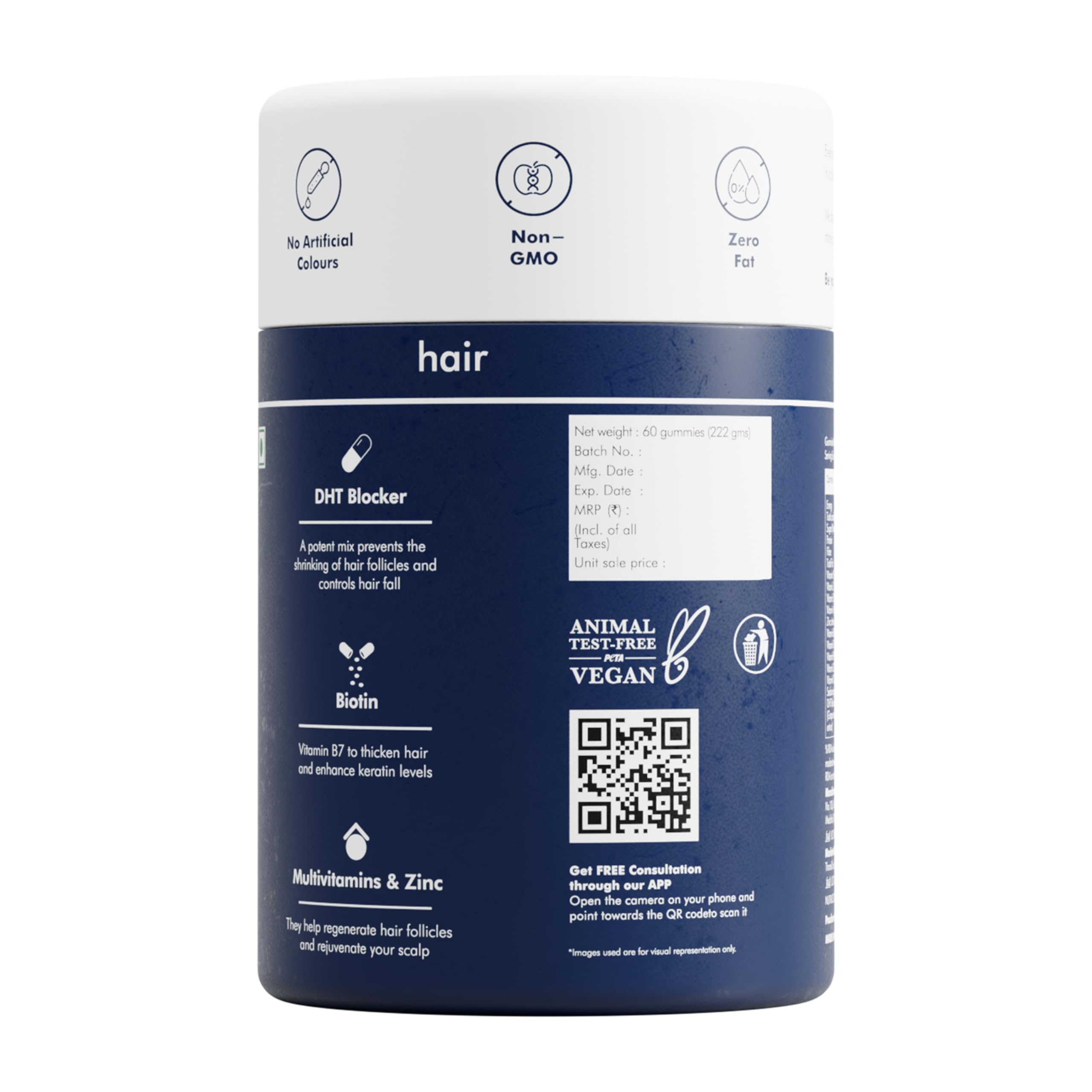Closeup view of Man Matters Biotin Hair Gummy texture