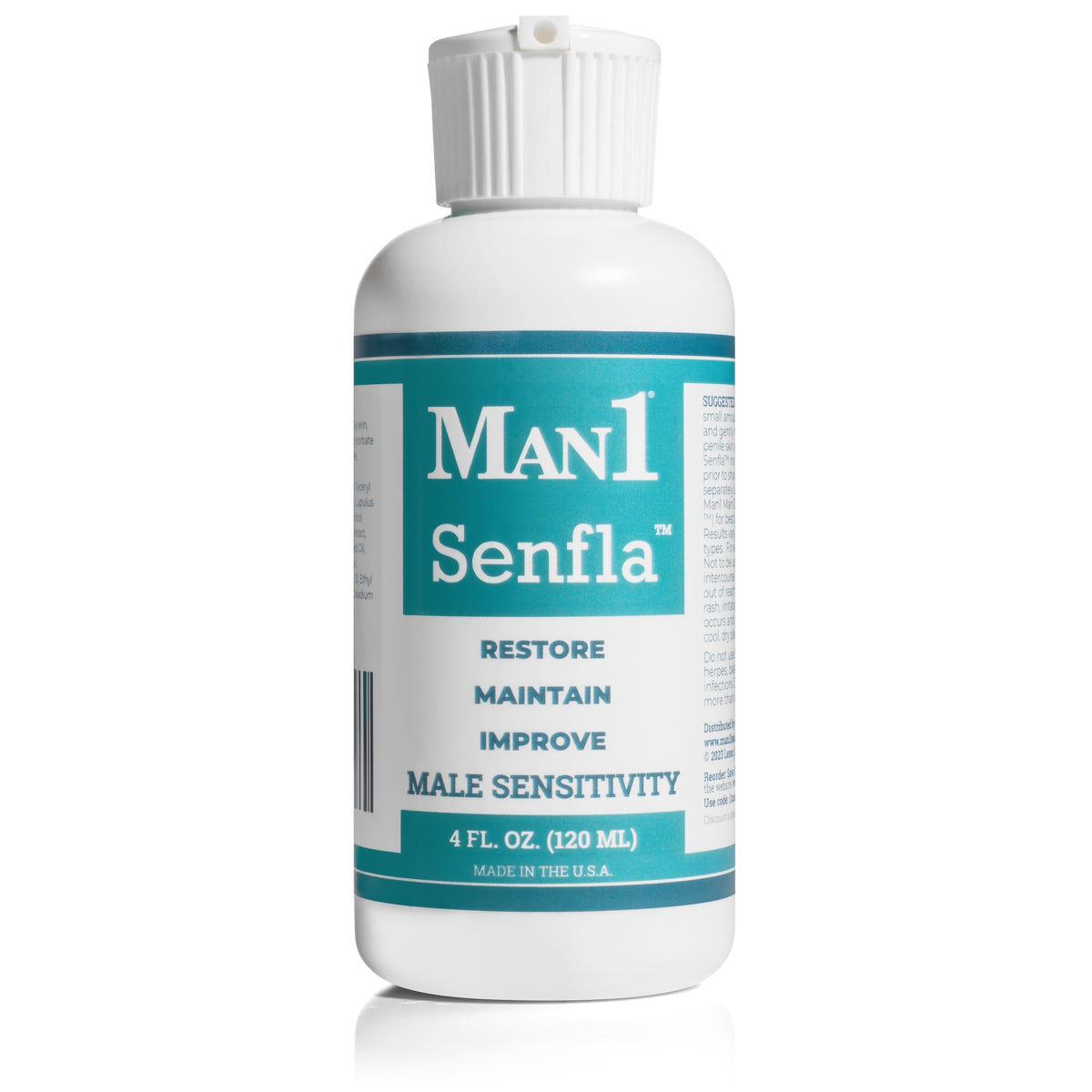 Man1 Senfla bottle for daily application to support penile sensation.