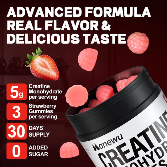 Manewu Creatine Monohydrate Gummies pack open for quick post-workout support