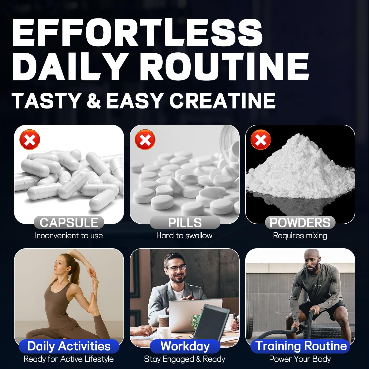 Pre-workout use scene with Manewu gummies for quick energy cue
