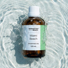 Manhattan Beach diffuser oil label highlights premium hotel-inspired fragrance.