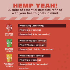 Smoothie in a glass featuring Hemp Yeah for on-the-go protein.