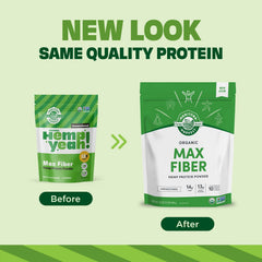 Manitoba Harvest Hemp Yeah scoop beside powder for quick smoothies.
