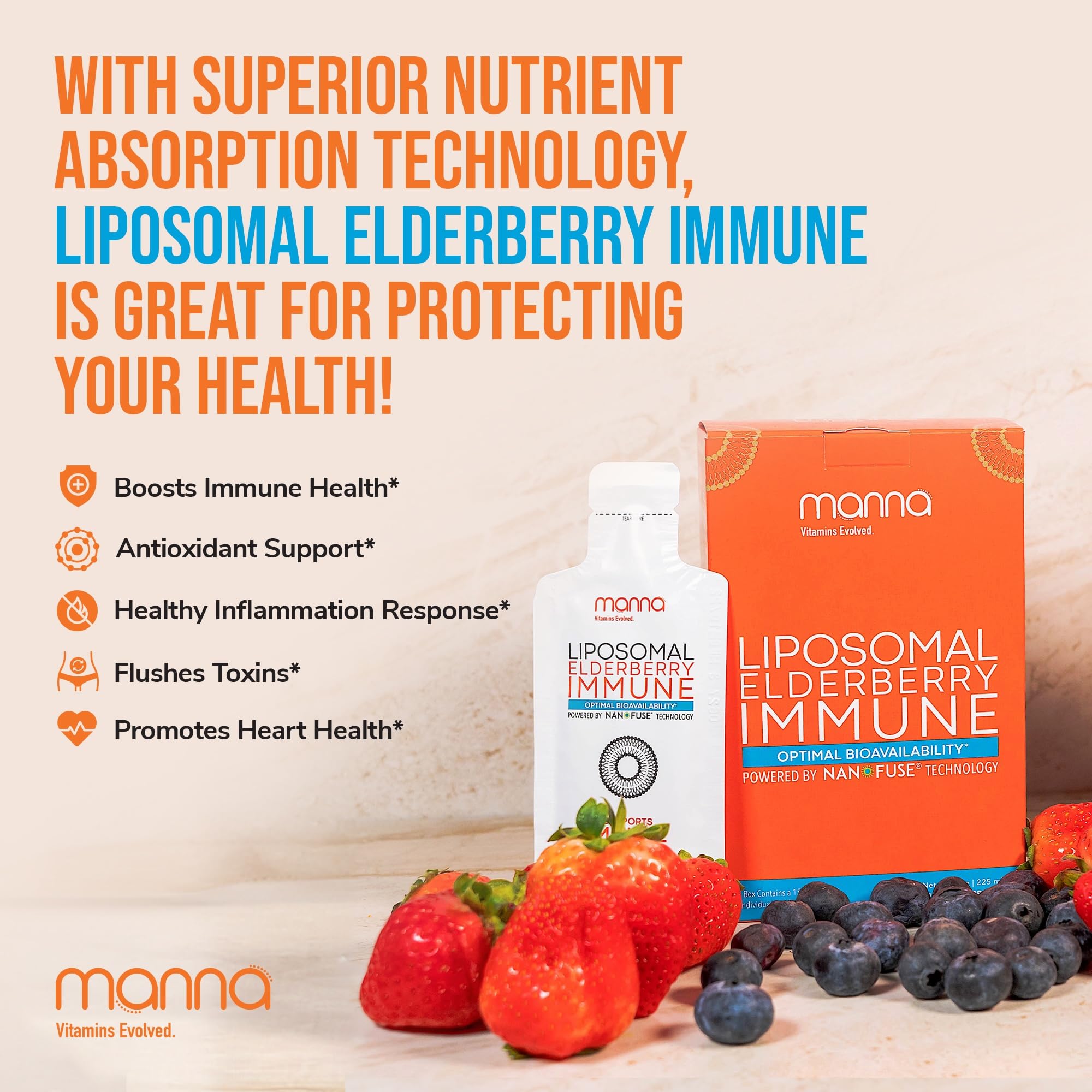 Manna Vitamins Evolved C, D, zinc blend supports antioxidant defense