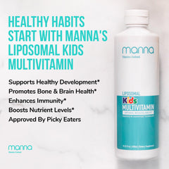 Manna Vitamins Evolved liposomal kids multivitamin droplet dispense for easy dosing