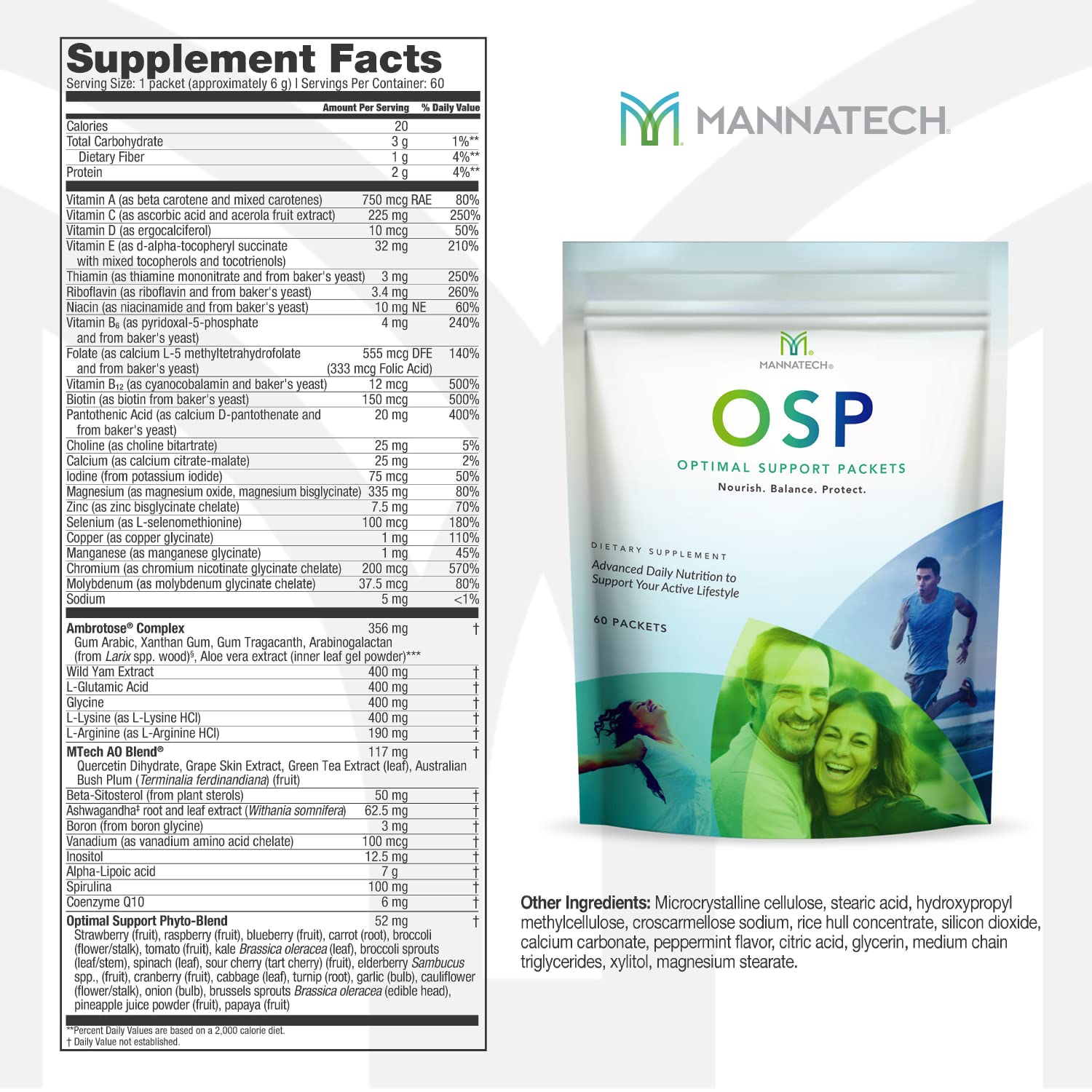 Mannatech Ambrotose AO antioxidant tablet supporting cellular health.