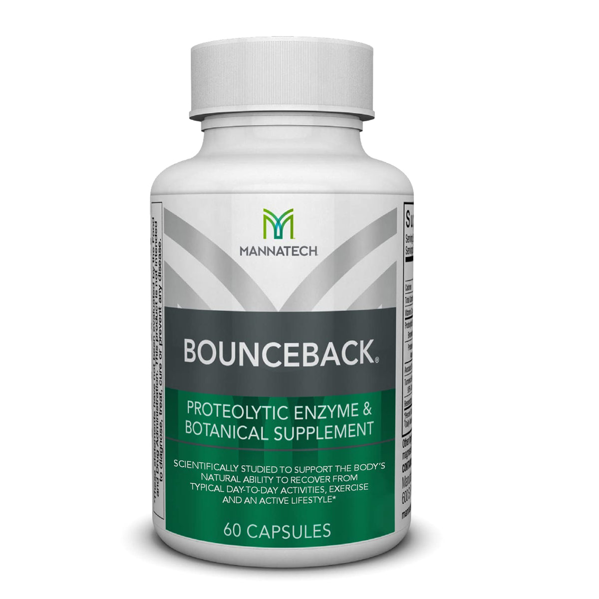 BounceBack by Mannatech bottle front promotes joint wellness for active daily life