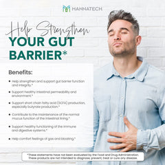 Mannatech Butyrate Supplement glycobiome blend illustrated as gut flora nourishment.