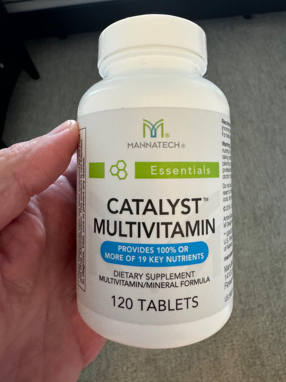 Mannatech Catalyst multi-nutrient-vitamins array suggests comprehensive wellness for body systems.