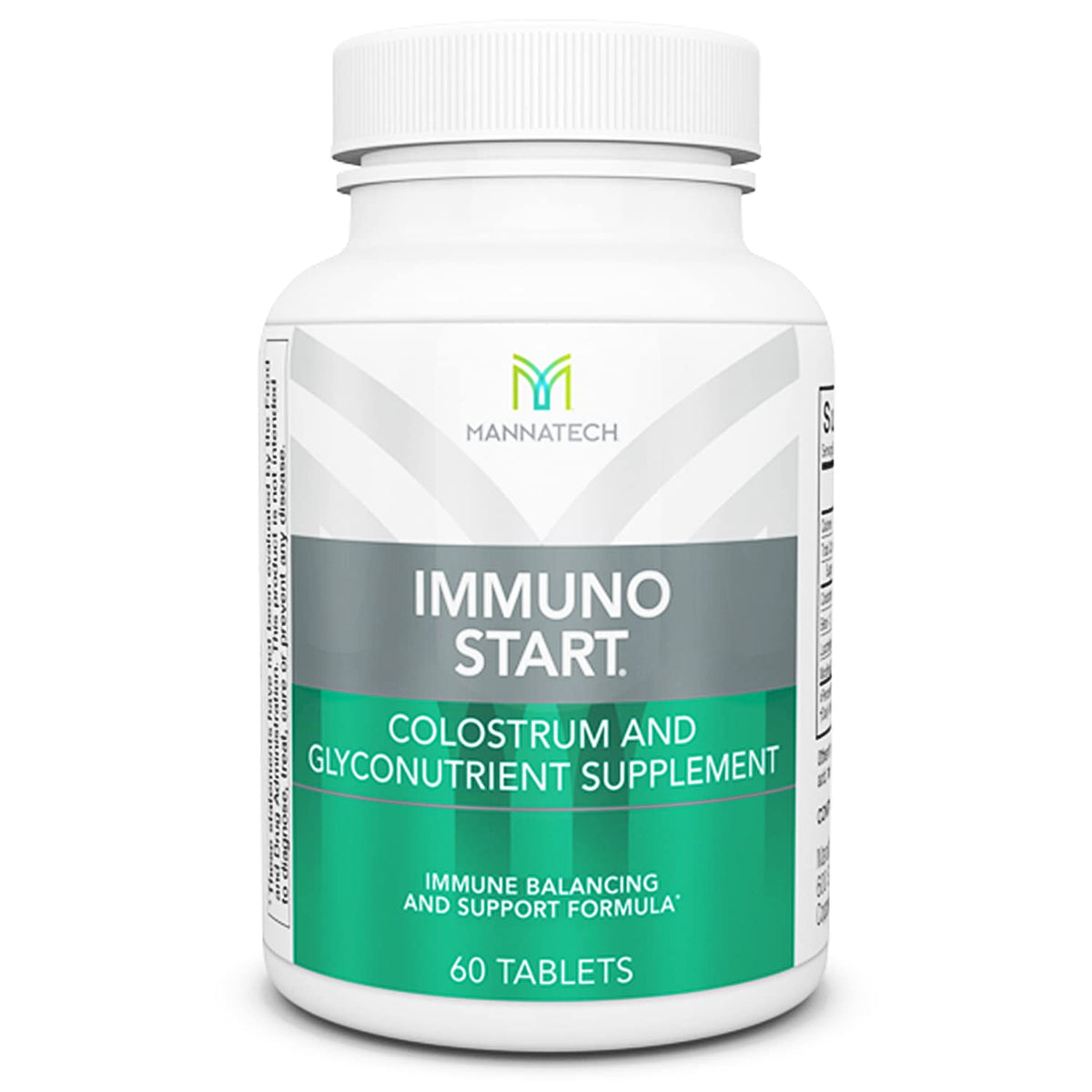 Mannatech ImmunoSTART bottle front for natural immune support.