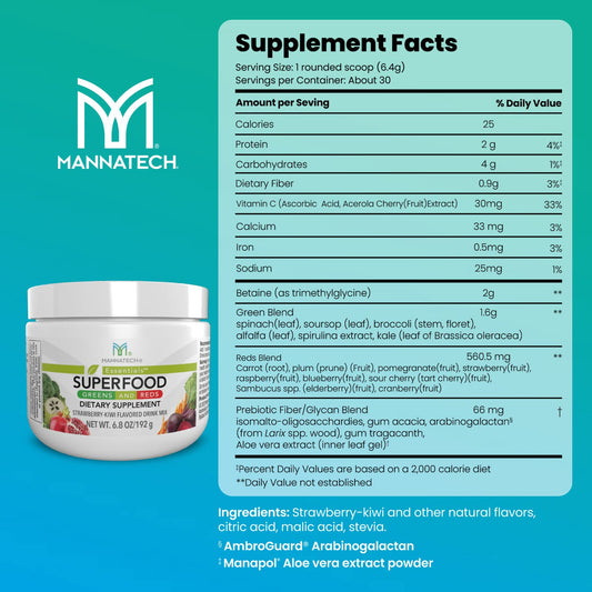 Mannatech Greens and Reds scoop dissolving in water for quick energy and hydration.