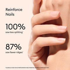 Manucurist Nail Boost daily routine; easy two-capsule regimen for growth.