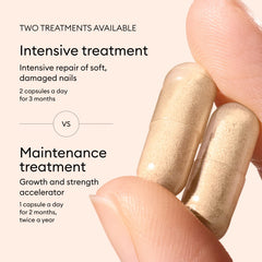 Manucurist Nail Boost vegan formula ingredients chart; supports nail health from within.
