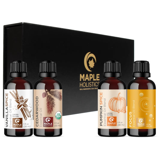 Maple Holistics Pumpkin Spice bottle for cozy diffuser moments