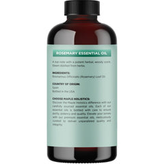 Maple Holistics rosemary oil skin application demonstrates safe dilution with carrier oil.