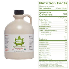 Maple Valley Organic Maple Syrup Bottle highlights premium organic flavor for detox recipes.