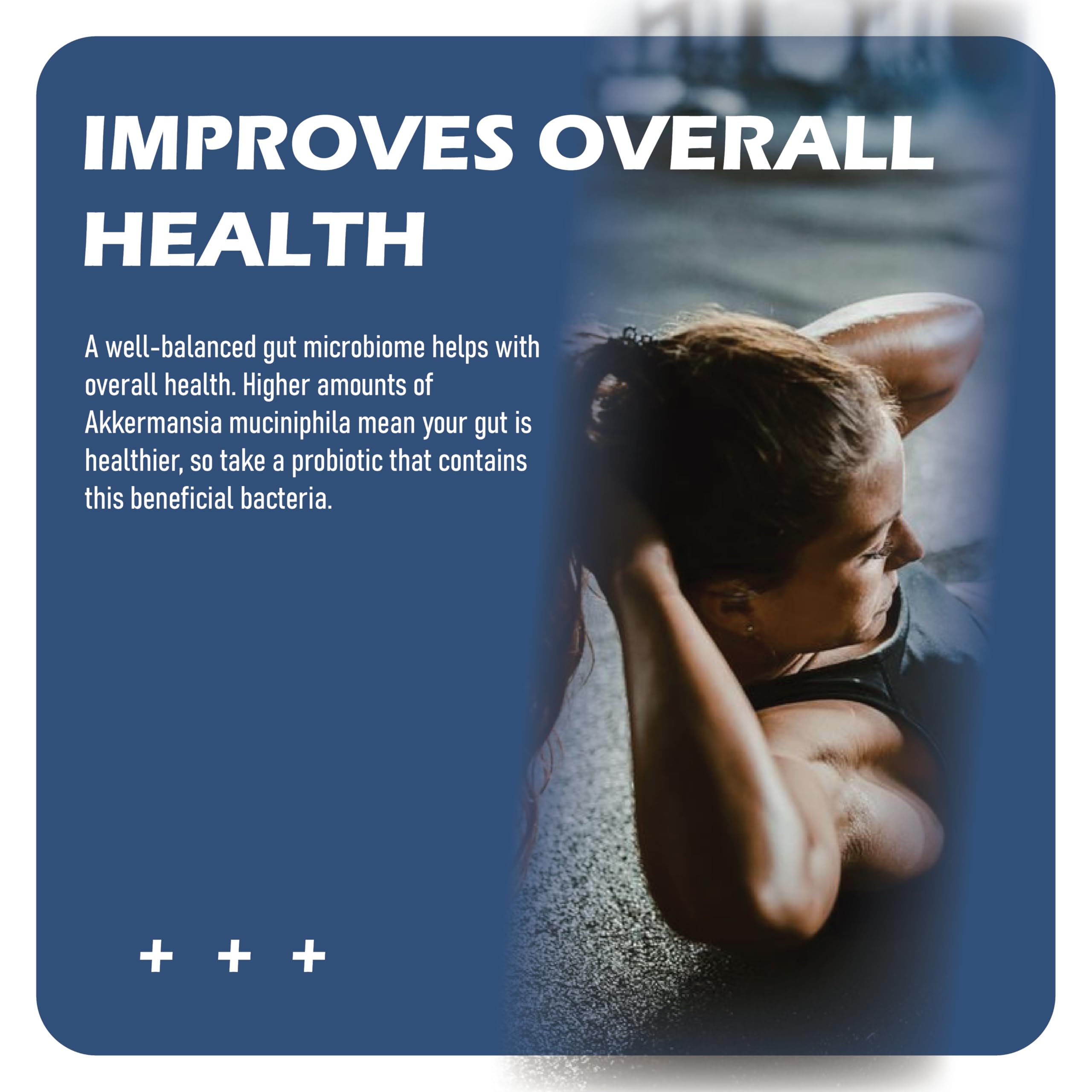 MAPUG Akkermansia probiotic label detail featuring third-party testing.