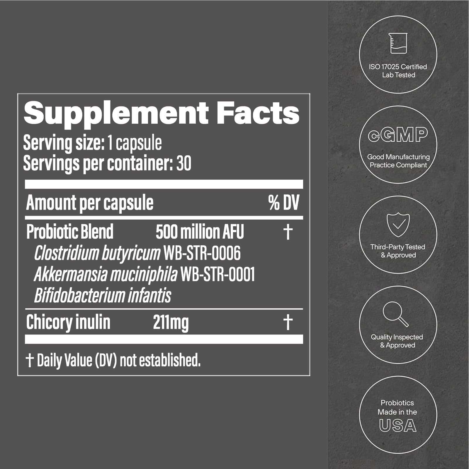 MAPUG GLP-1 Probiotic packaging communicates safety, potency, and third-party testing.