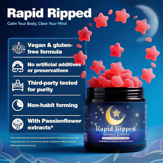 MAPUG Radiya gummy with soft texture for easy chewing before sleep.