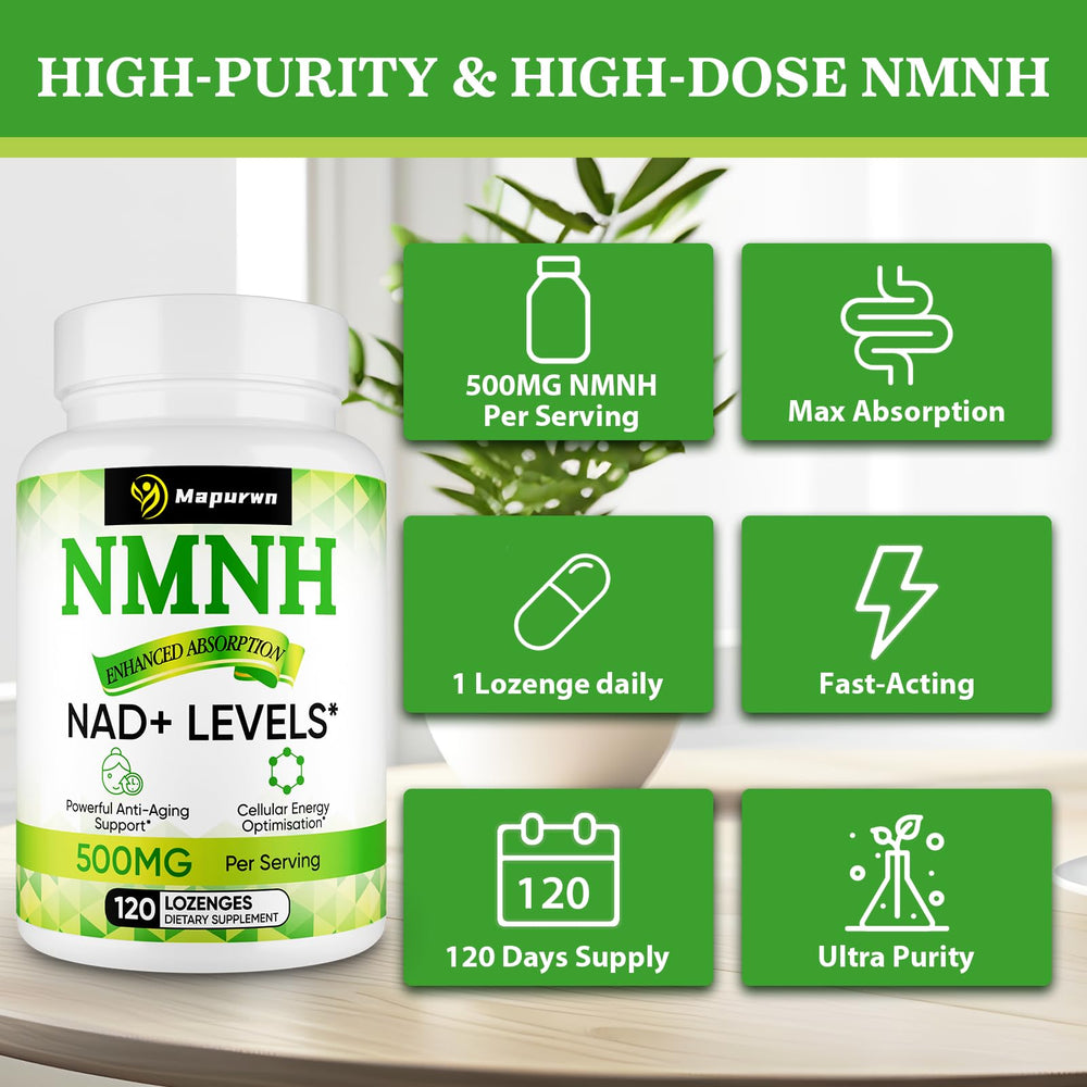 Mapurwn NMNH bottle-back-label reveals dosage and usage details