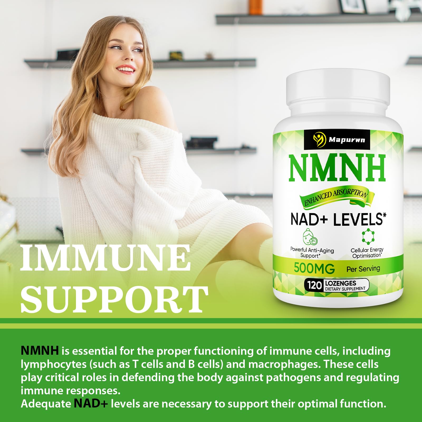 Mapurwn NMNH on a table, part of daily routine for vitality