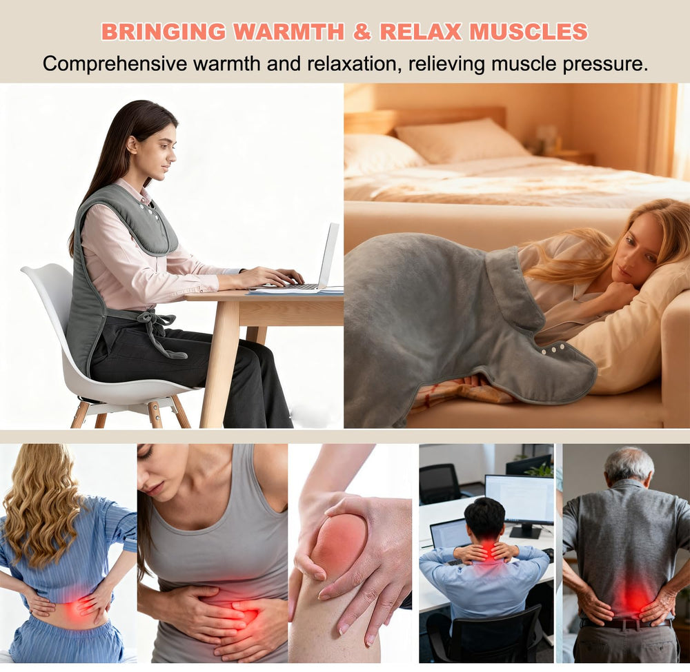 MargGona heating pad large 24x37 size for whole torso warmth