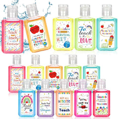 Marhpveua 1oz hand sanitizer bottle with a teacher-theme design for quick sanitizing on the go