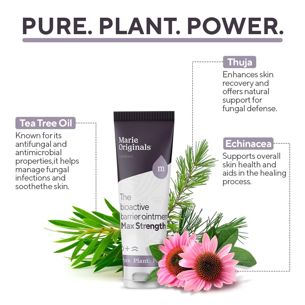 Marie Originals Bioactive Barrier Ointment applied on skin for gentle daily care.