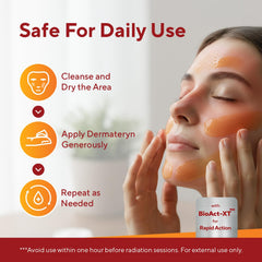 Marie Originals DermaTeryn vitamin E comfrey sea buckthorn blend supporting natural skin balance.