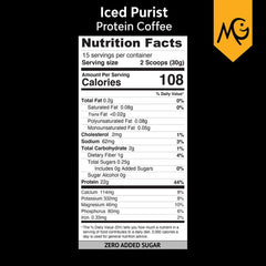 MariGold packaging bag — non-GMO, zero added sugar, keto-friendly protein coffee.