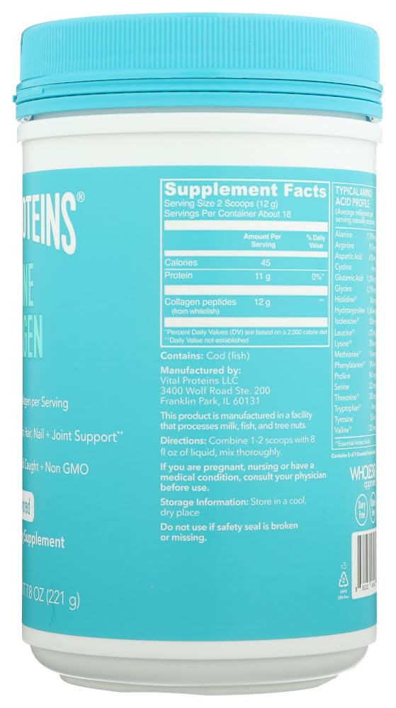 Vital Proteins Marine Collagen Peptides 2-Pack in use during morning smoothie