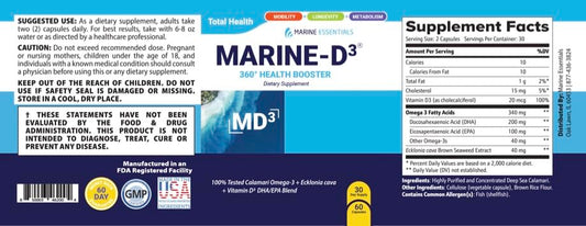 Close-up of calamari ingredient in Marine Essentials formulation for omega-3 richness