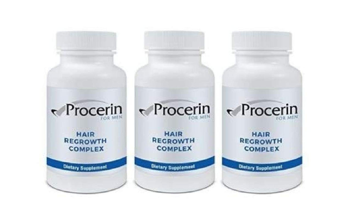 Marine Essentials Procerin tablet bottle designed for daily hair regrowth support.