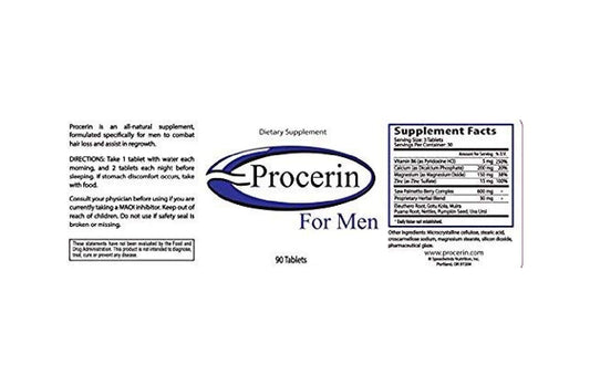 Marine Essentials Procerin topical solution for direct scalp application.
