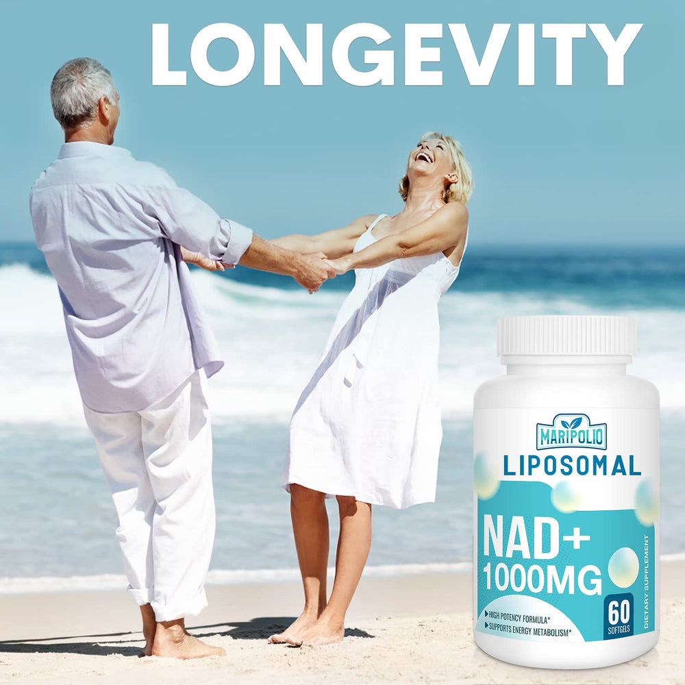 Ingredients list of Maripolio Liposomal NAD+ emphasizing liposomal delivery