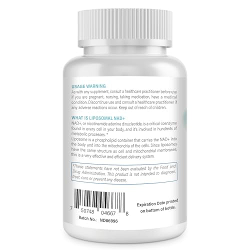Maripolio NAD+ bottle label shows purity and ingredients