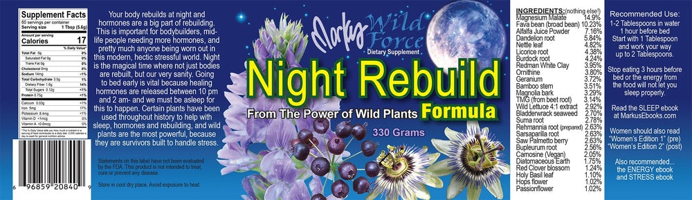 Markus Night Rebuild capsules pack shows versatile form options.