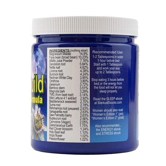 Markus Night Rebuild powder jar with scoop for evening use.