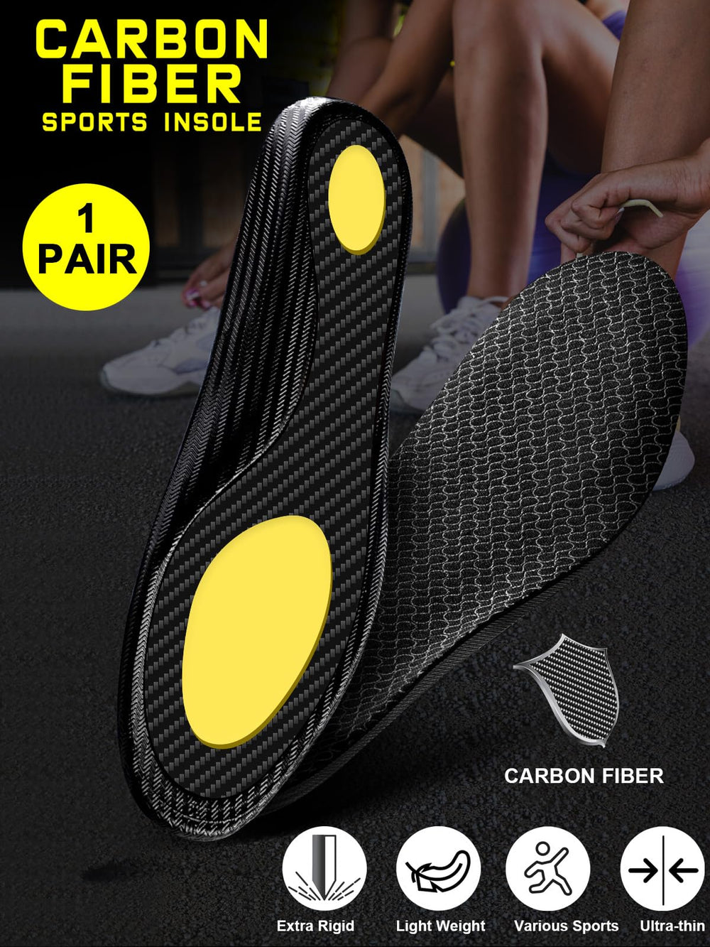 MARRDO carbon fiber insole forefoot pad improves underfoot cushioning during runs