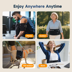 MarrisJjw belt in-use image demonstrates comfortable home therapy after activity.