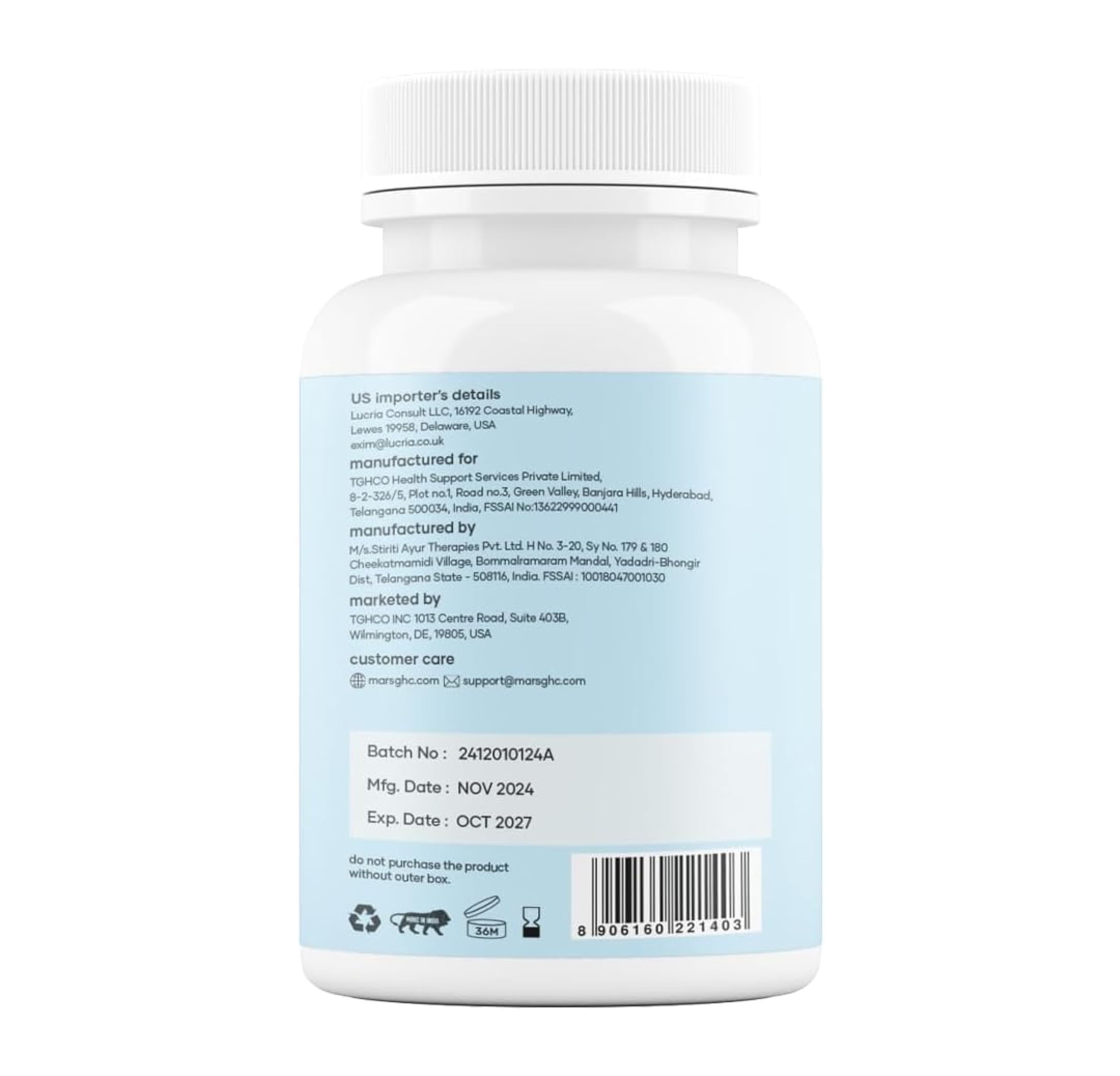 Mars by GHC Alizenol capsules close-up of easy-to-swallow capsules for daily use