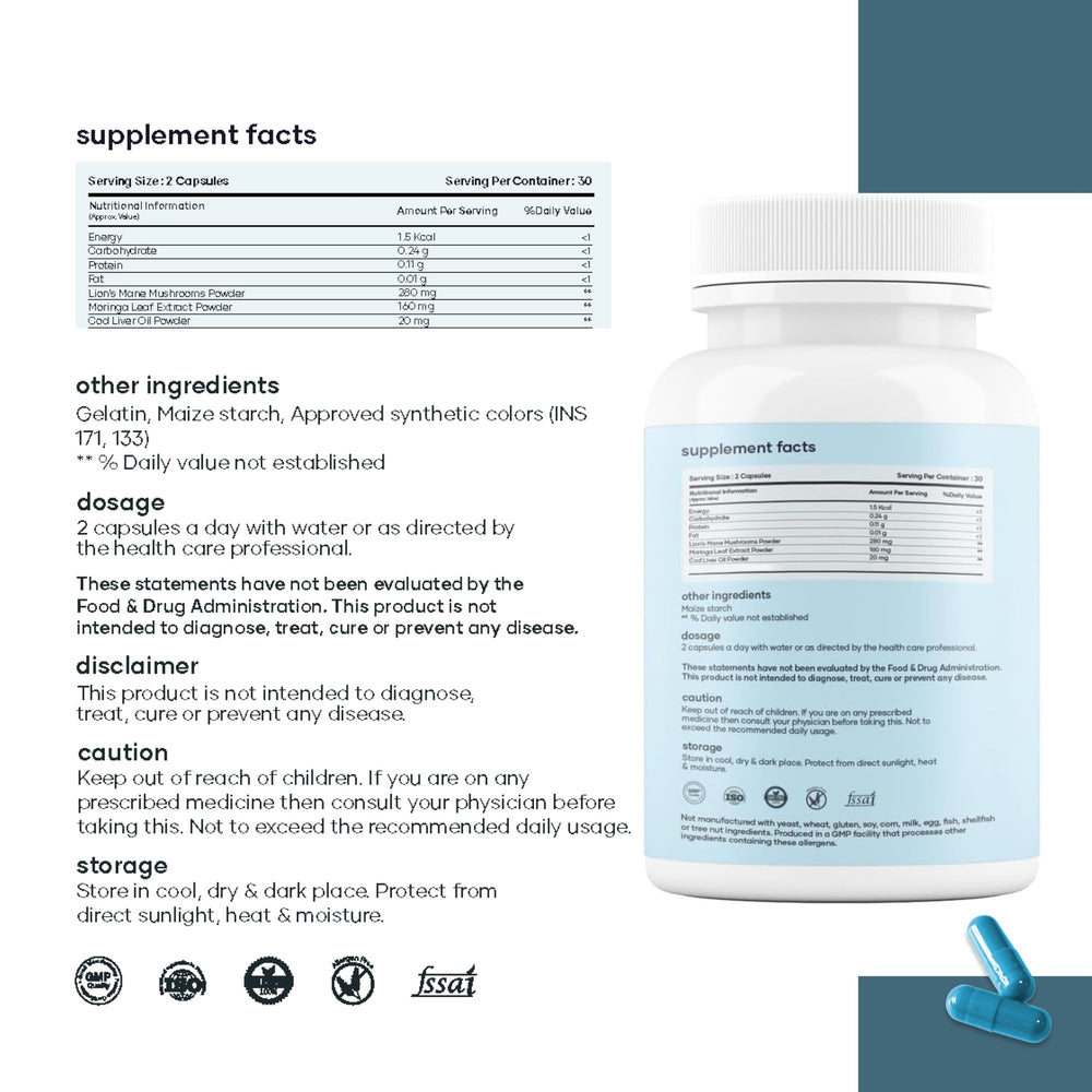 Mars by GHC Alizenol capsules being poured illustrate easy daily intake.