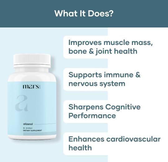 Mars by GHC Alizenol capsules being poured into hand for daily dose
