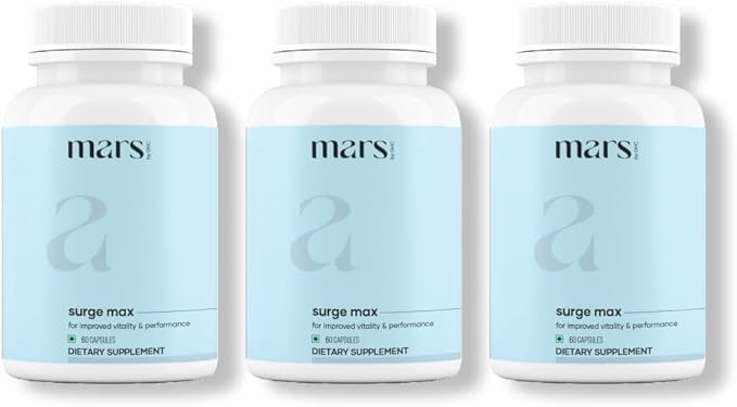 Mars by GHC Natural Surge Max bottle front suggesting daily vitality support