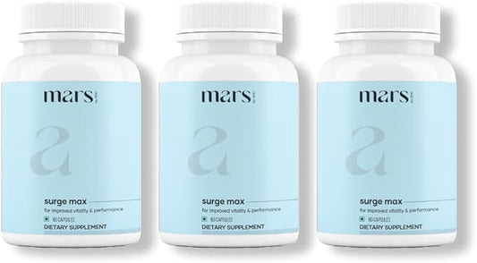Mars by GHC Natural Surge Max bottle front suggesting daily vitality support