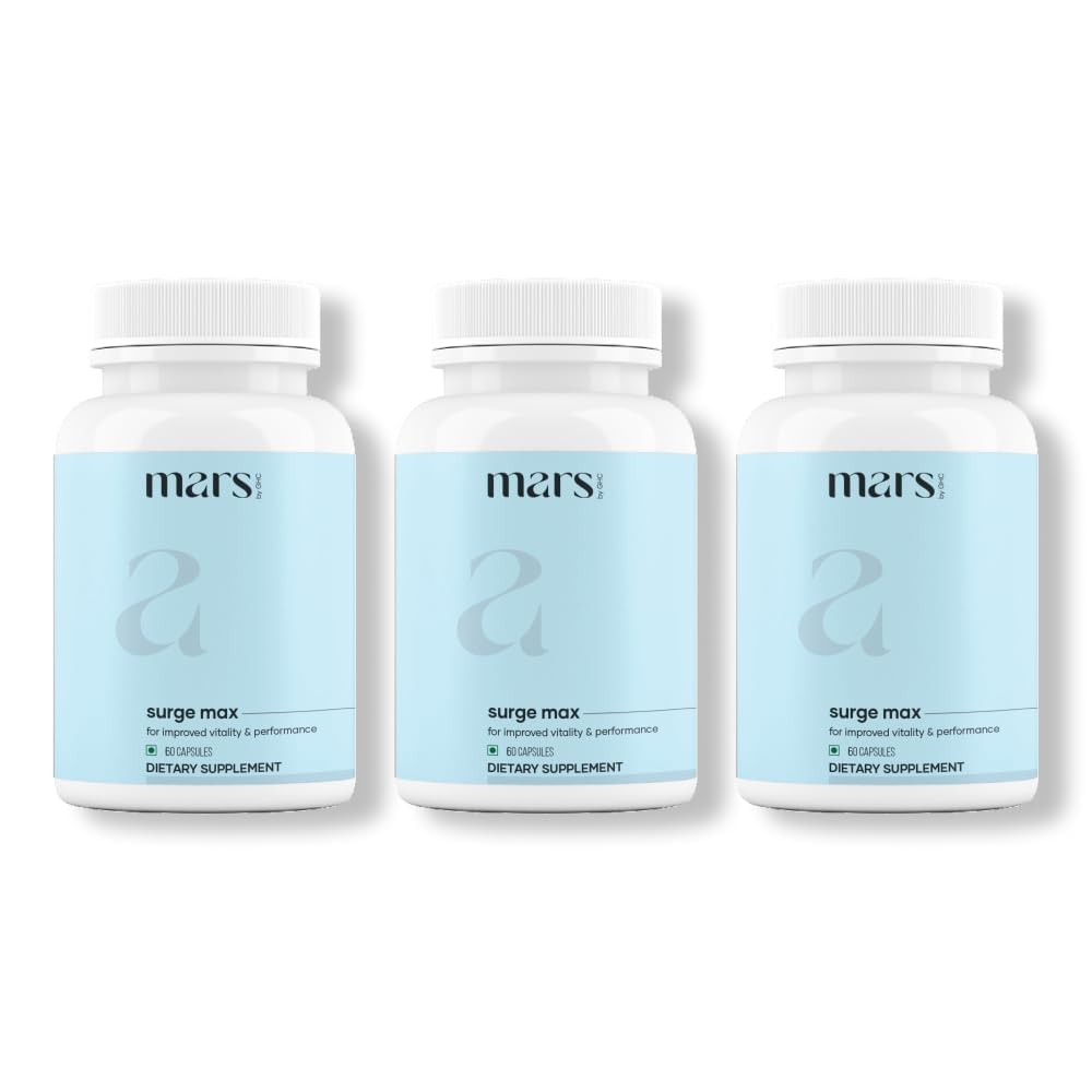 Mars by GHC Natural Surge Max bottle front highlighting premium vitality blend