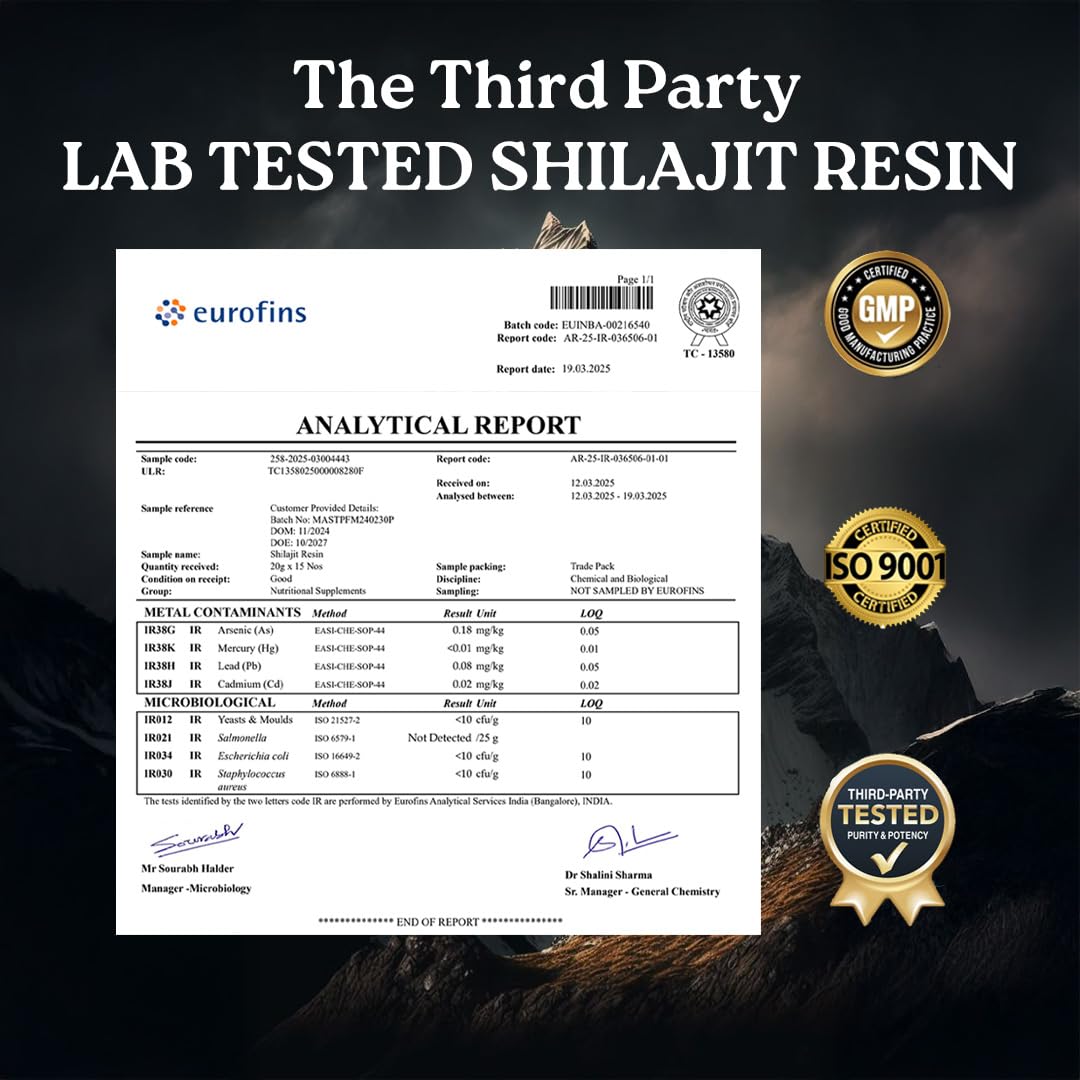 Shilajit Resin dissolving in warm water for energy support by Mars by GHC