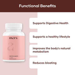 Mars by GHC Waist Trim capsules blister pack emphasizes digestion and gut health.