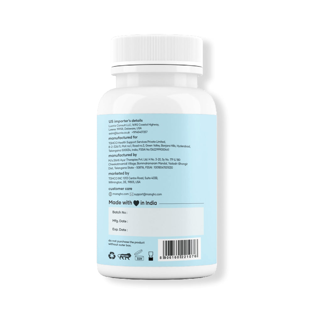 Mars by GHC lab-tested label underscores clean, safe supplement ingredients.