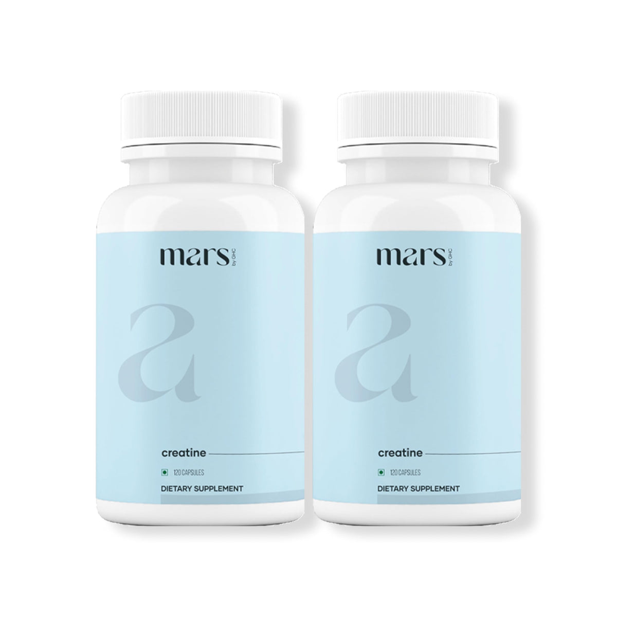 Mars by GHC micronized creatine monohydrate capsules bottle supports workout endurance.